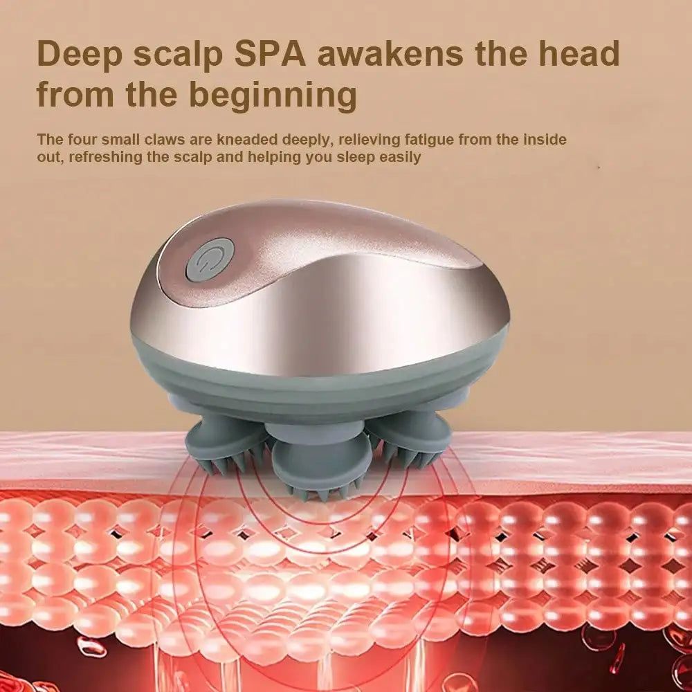 LED Red Light Octopus Scalp Massager