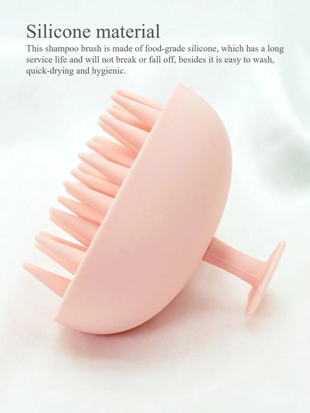 Silicone Shower Scalp Massager in use
