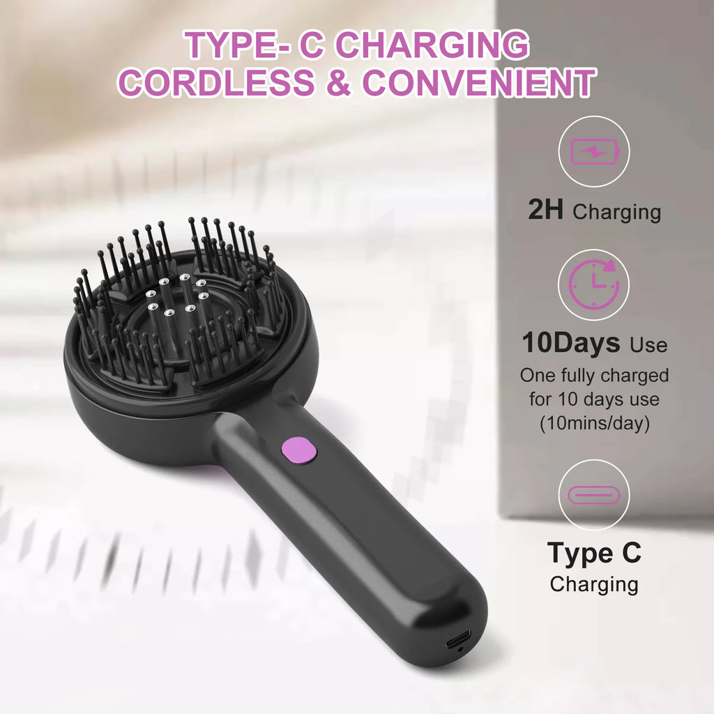 Hair Growth Comb in use
