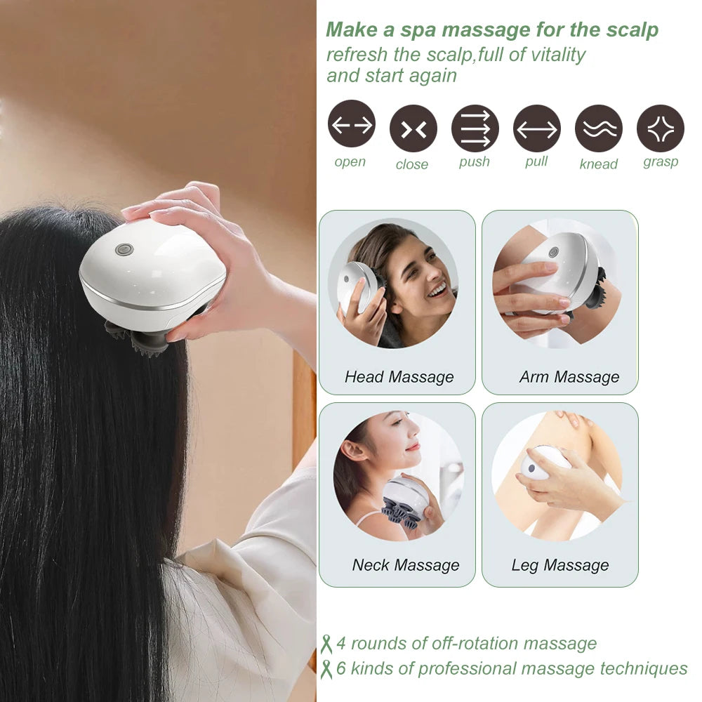 Pro Wireless Scalp Massager in use