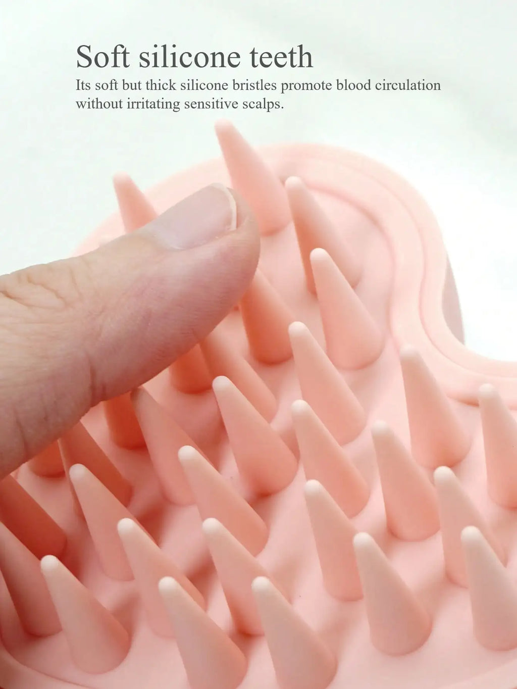 Silicone Shower Scalp Massager in shower