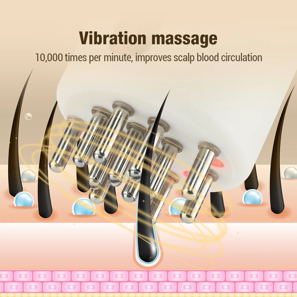 Red Light Therapy Scalp Massager in use